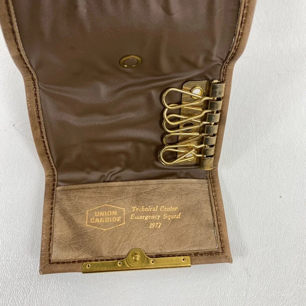 Union Carbide Wallet and‎ Key Pouch Gift Set Pleather Vintage 1977